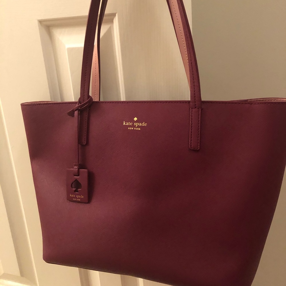 Burgundy Kate Spade tote